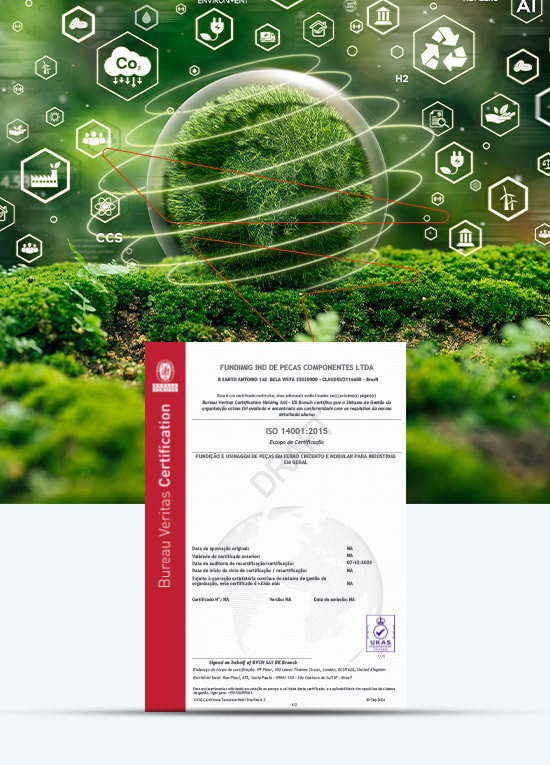 Certificação ISO 14001:2015 - Fundimig
